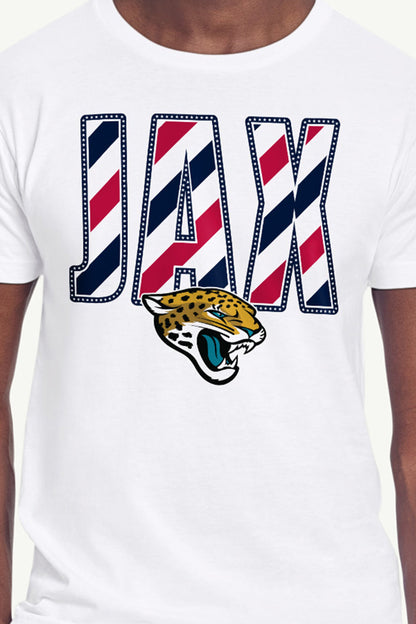 MENS JACKSONVILLE JAGUARS STARS AND STRIPES T SHIRT - White
