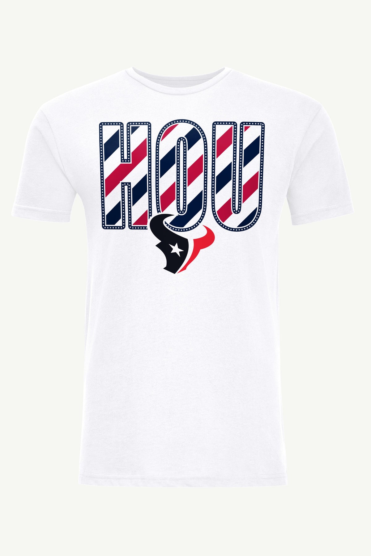 MENS HOUSTON TEXANS STARS AND STRIPES T SHIRT - White
