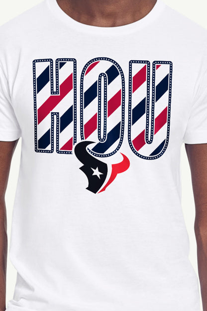 MENS HOUSTON TEXANS STARS AND STRIPES T SHIRT - White