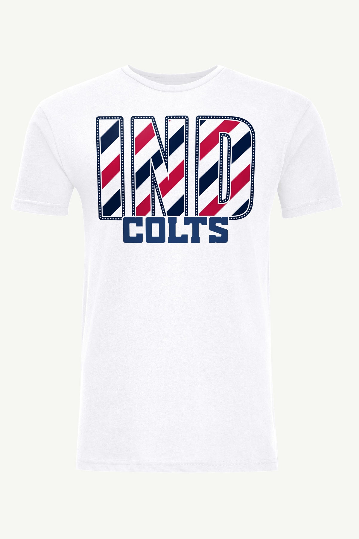MENS INDIANAPOLIS COLTS STARS AND STRIPES T SHIRT - White