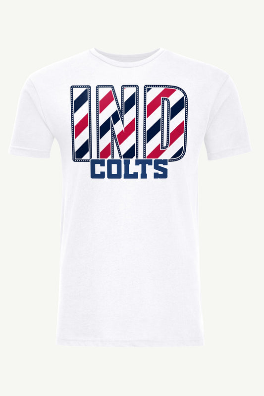 MENS INDIANAPOLIS COLTS STARS AND STRIPES T SHIRT - White