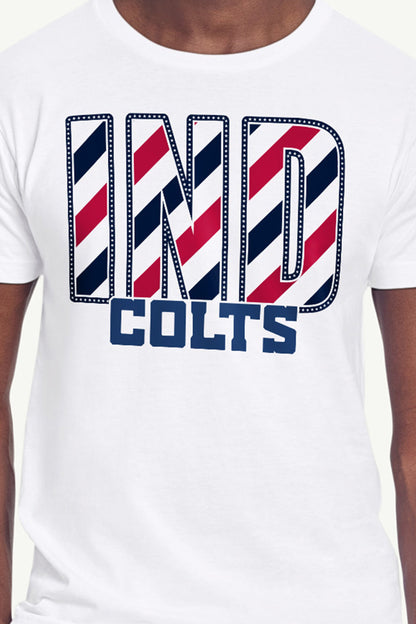 MENS INDIANAPOLIS COLTS STARS AND STRIPES T SHIRT - White