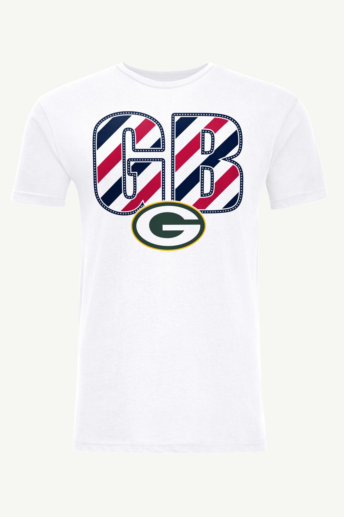 MENS GREEN BAY PACKERS STARS AND STRIPES T SHIRT - White