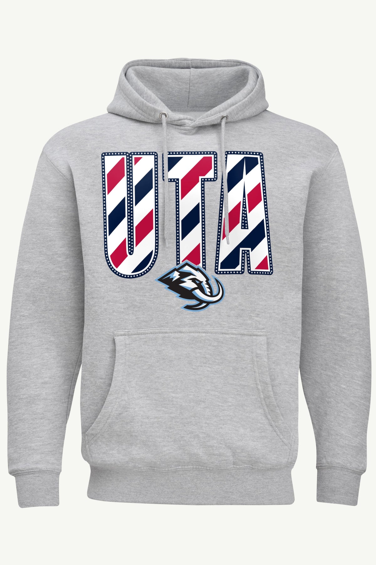 MENS UTAH MAMMOTH STARS AND STRIPES HOODIE - Grey