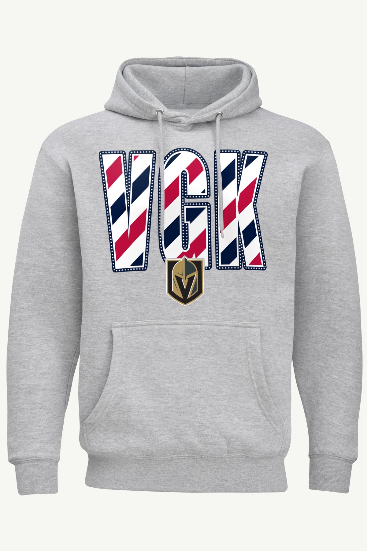 MENS VEGAS GOLDEN KNIGHTS STARS AND STRIPES HOODIE - Grey