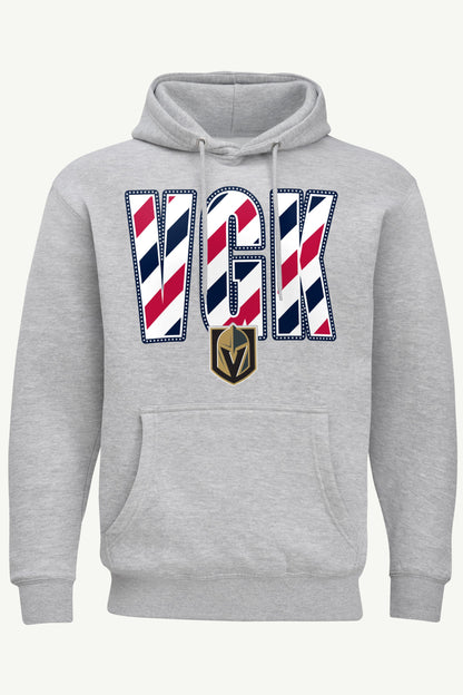 MENS VEGAS GOLDEN KNIGHTS STARS AND STRIPES HOODIE - Grey