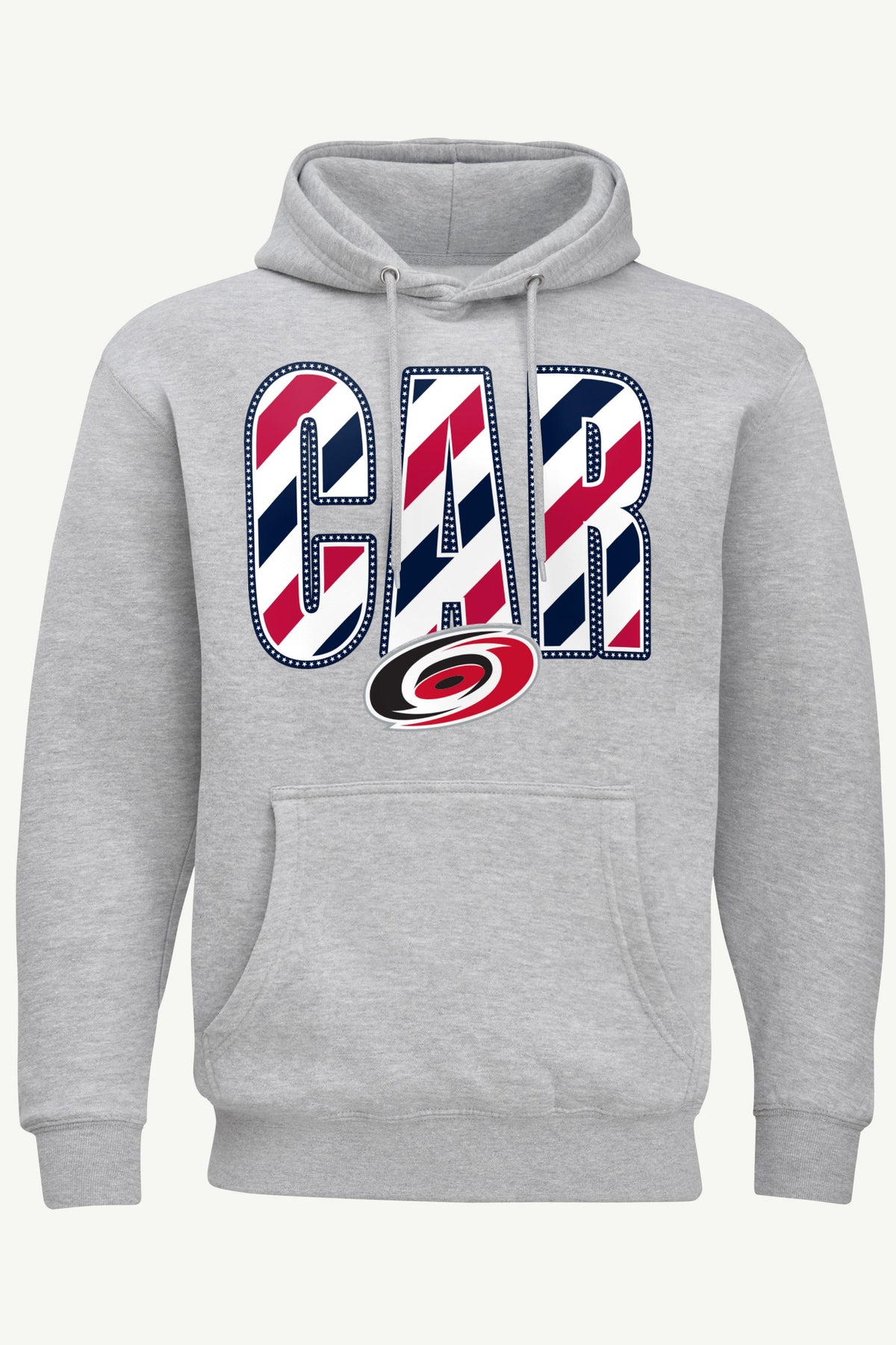 MENS CAROLINA HURRICANES STARS AND STRIPES HOODIE - Grey