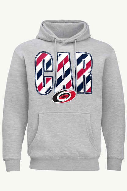 MENS CAROLINA HURRICANES STARS AND STRIPES HOODIE - Grey