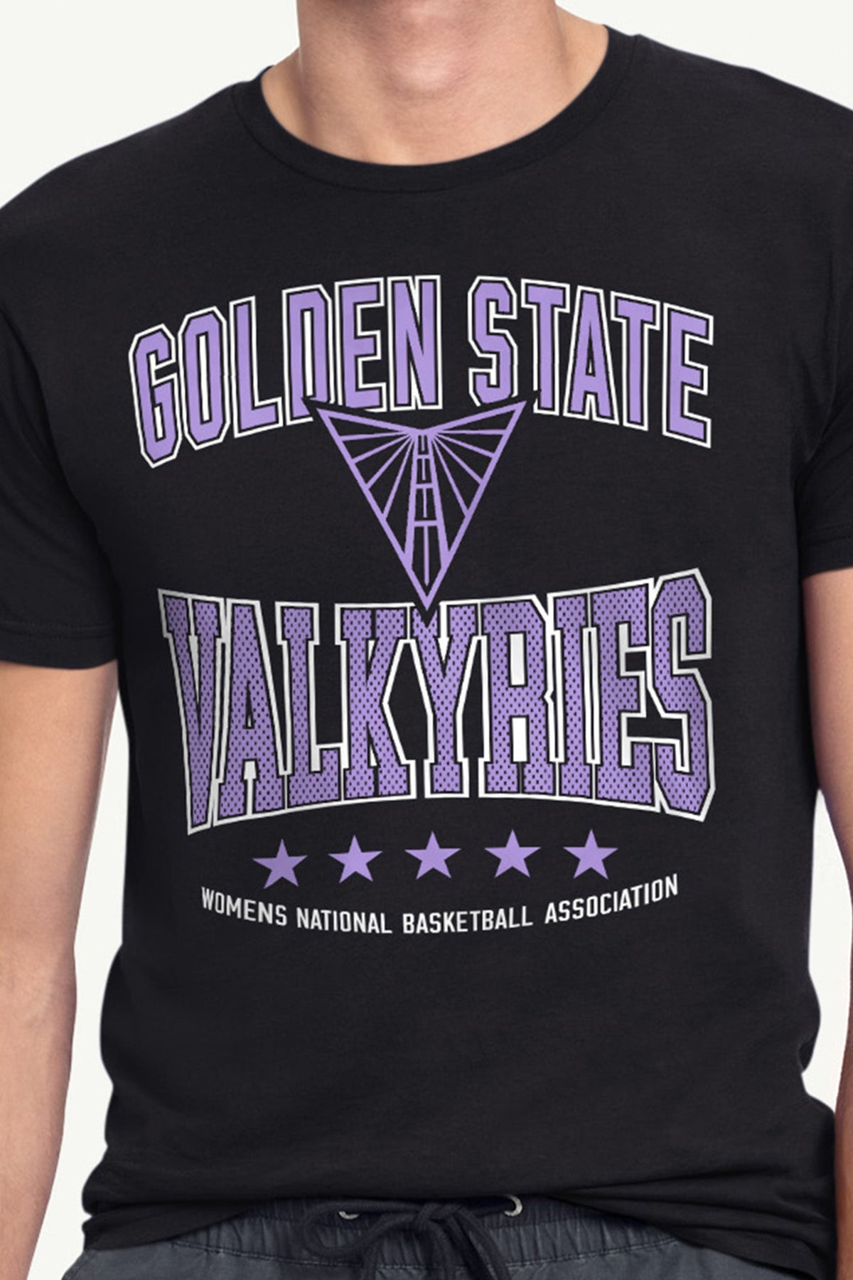 MENS WNBA GOLDEN STATE VALKYRIES CENTER SQUEEZE T SHIRT - Black