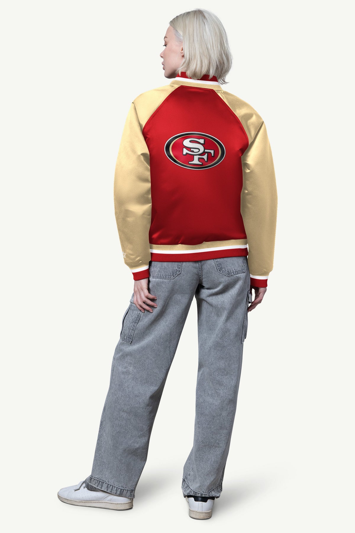 WOMENS SAN FRANCISCO 49ERS FINAL SCORE SATIN VARSITY JACKET - Starter
