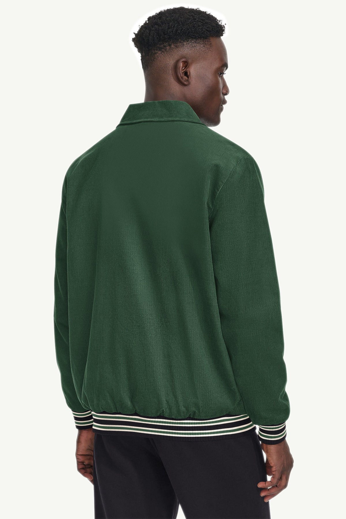 MENS STARTER CORDUROY VARSITY JACKET - Green