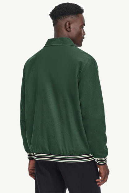 MENS STARTER CORDUROY VARSITY JACKET - Green