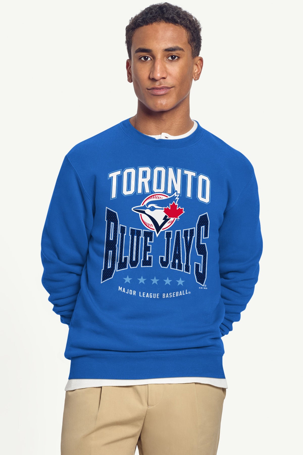 MENS TORONTO BLUE JAYS CENTER SQUEEZE SWEATSHIRT - Royal