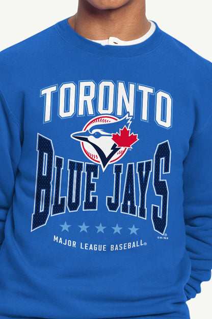 MENS TORONTO BLUE JAYS CENTER SQUEEZE SWEATSHIRT - Royal