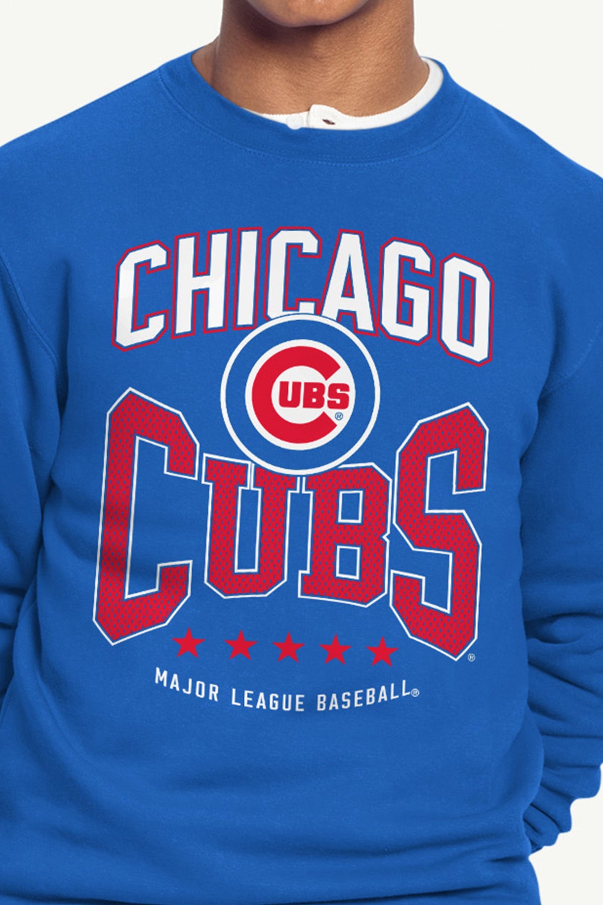 MENS CHICAGO CUBS CENTER SQUEEZE SWEATSHIRT - Royal