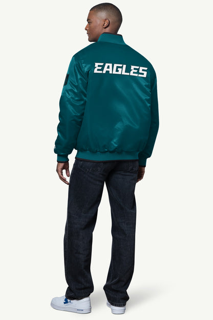 MENS PHILADELPHIA EAGLES AMBASSADOR SATIN VARSITY JACKET - Starter