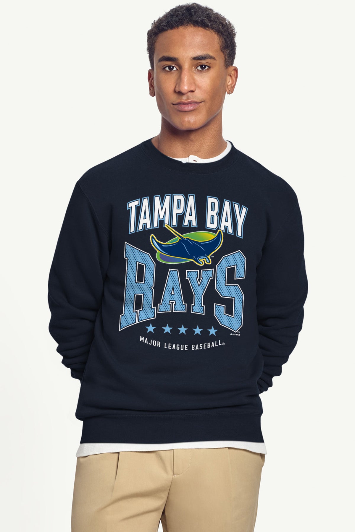 MENS TAMPA BAY RAYS CENTER SQUEEZE SWEATSHIRT - Black