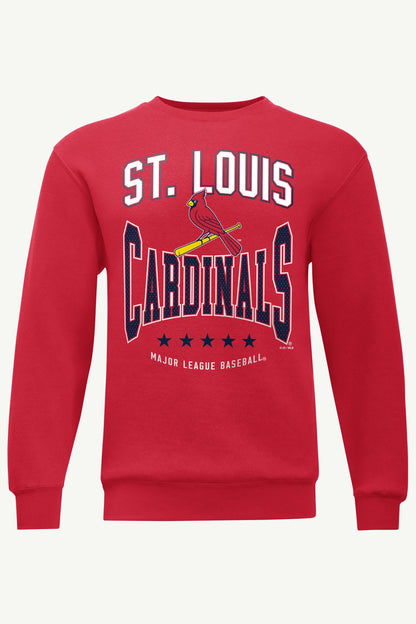 MENS ST. LOUIS CARDINALS CENTER SQUEEZE SWEATSHIRT - Red
