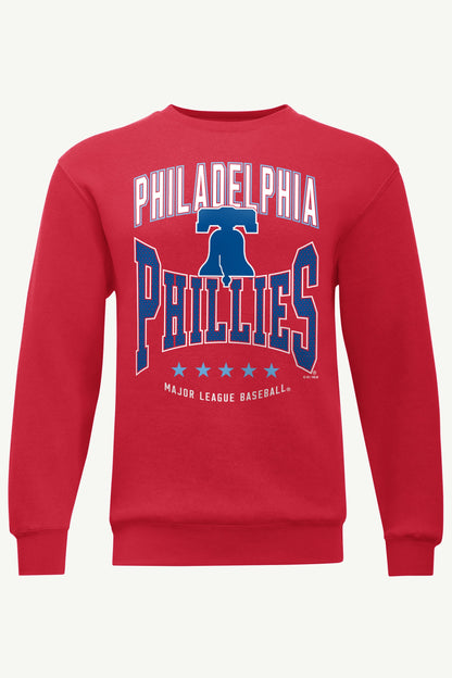 MENS PHILADELPHIA PHILLIES CENTER SQUEEZE SWEATSHIRT - Red