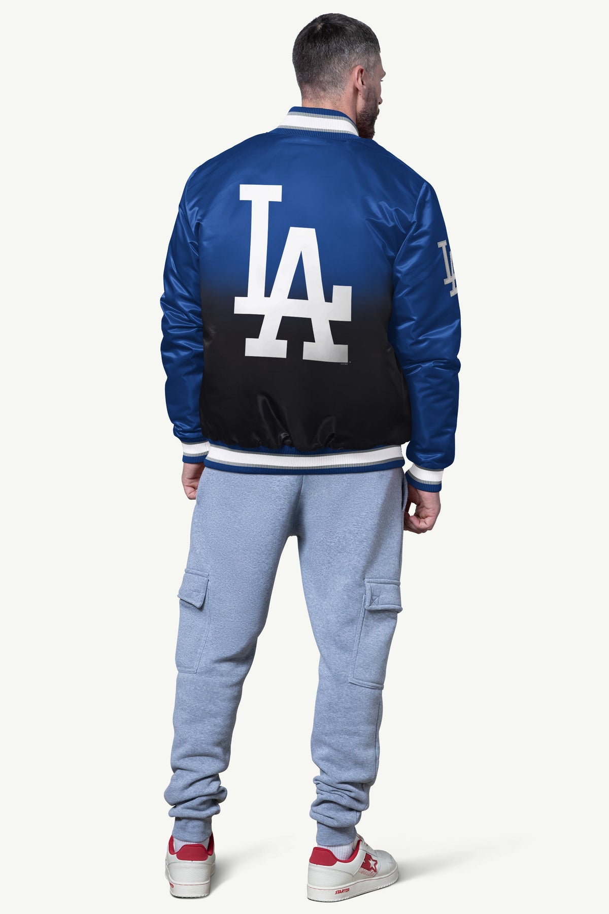 MENS LOS ANGELES DODGERS PASS RUSH SATIN VARSITY JACKET - Starter