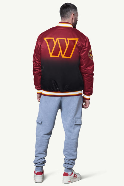 MENS WASHINGTON COMMANDERS PASS RUSH SATIN VARSITY JACKET - Starter