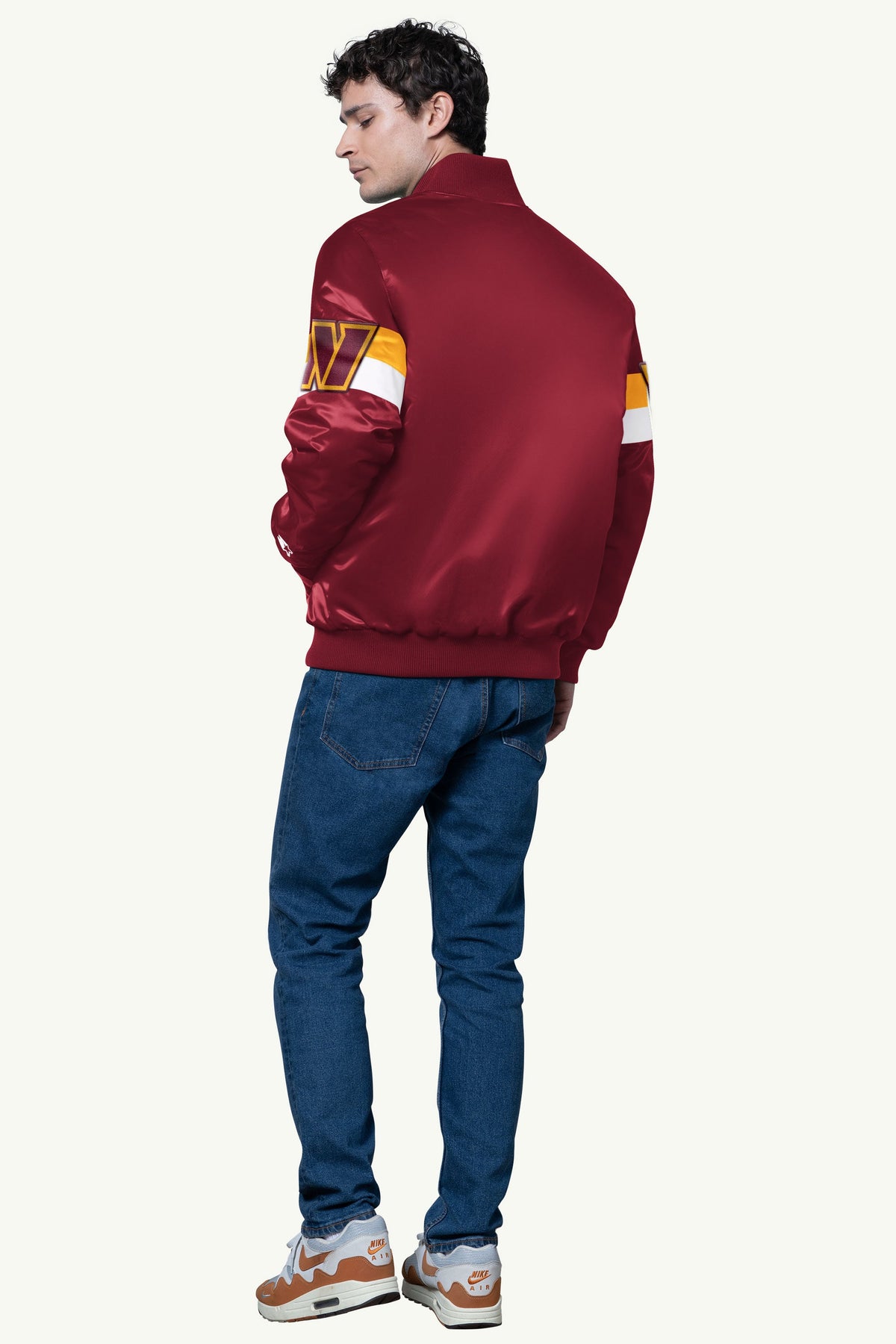 MENS WASHINGTON COMMANDERS TRIPLE OPTION SATIN VARSITY JACKET - Starter