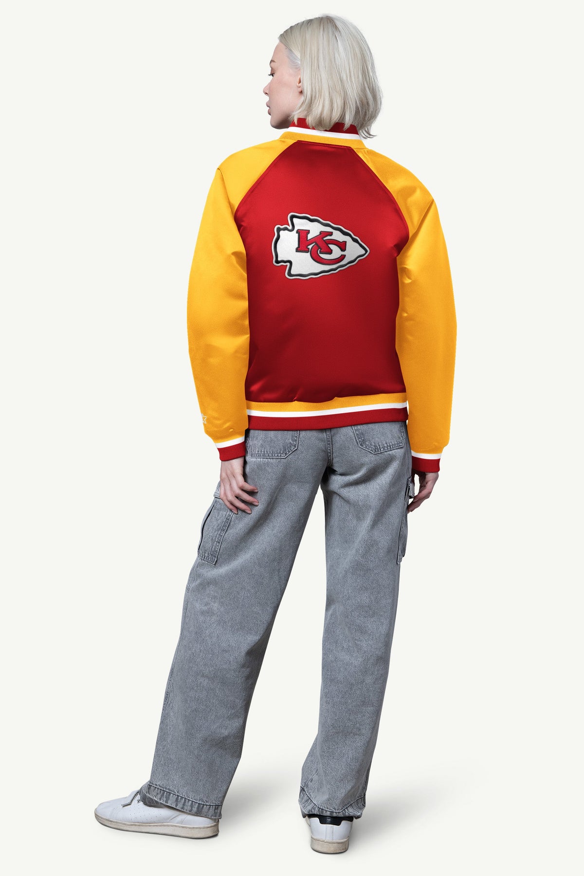 WOMENS KANSAS CITY CHIEFS FINAL SCORE SATIN VARSITY JACKET - Starter